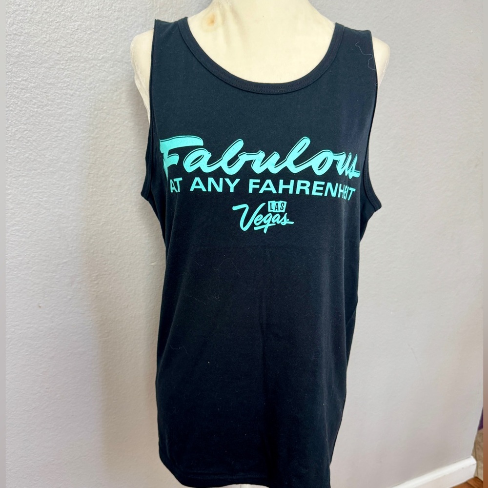 New Las Vegas “Fabulous At Any Fahrenheit” Black Tank Top Small